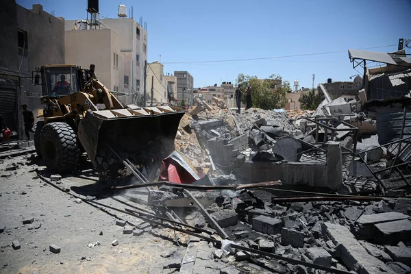 Les Affrontements Entre Israéliens Palestiniens Intensifient Mai 2021 Gaza Territoires — Photo