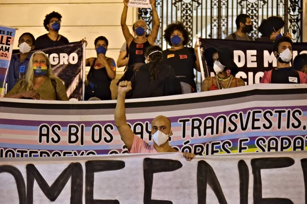 Protesta Contro Pregiudizio Maggio 2021 Rio Janeiro Brasile Membri Dei — Foto Stock