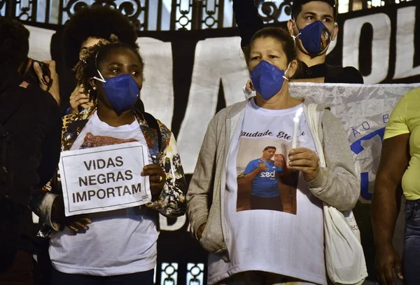 Protestera Mot Fördomar Maj 2021 Rio Janeiro Brasilien Medlemmar Folkrörelser — Stockfoto