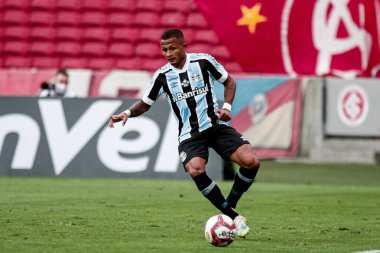 Gaucho Futbol Şampiyonası finali için Internacional ve Gremio. 16 Mayıs 2021, Porto Alegre, Brezilya: Beira-Rio Stadyumu 'nda oynanan Gaucho Futbol Şampiyonası 2021 finali için geçerli olan Internacional ve Gremio arasındaki maç