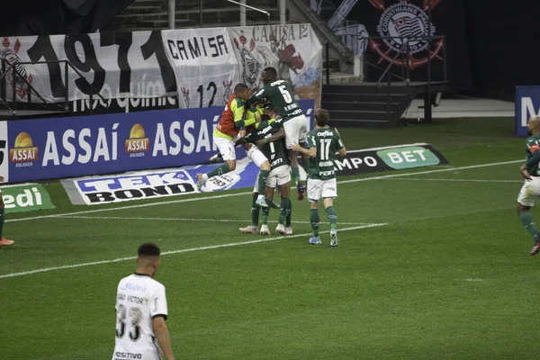 Corinthians Gegen Palmeiras Spielen Halbfinale Der Meisterschaft Mai 2021 Sao — Stockfoto