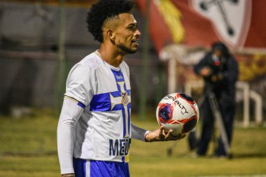 (A2 Paulista için Agua Santa ve Portuguesa arasındaki maç. 18 Mayıs 2021, Sao Paulo, Brezilya: Portekiz ve Agua Santa arasındaki maç, Paulista A2 Futbol Şampiyonası (ikinci lig) için geçerlidir.