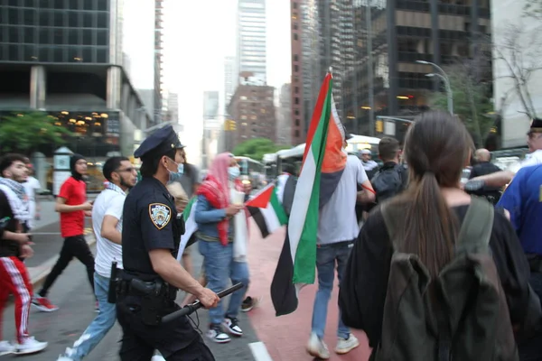 New York Özgür Filistin Barışçıl Protestosu Mayıs 2021 New York — Stok fotoğraf