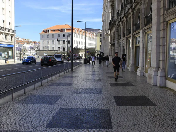 Abertura Turismo Portugal Maio 2021 Lisboa Portugal Pessoas Vias Meio — Fotografia de Stock