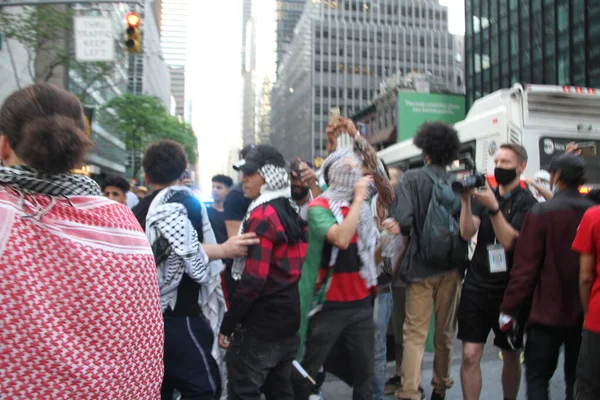 New York Özgür Filistin Barışçıl Protestosu Mayıs 2021 New York — Stok fotoğraf