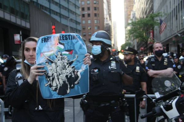 Protesto Pacífico Palestina Livre Nova York Maio 2021 Nova York — Fotografia de Stock