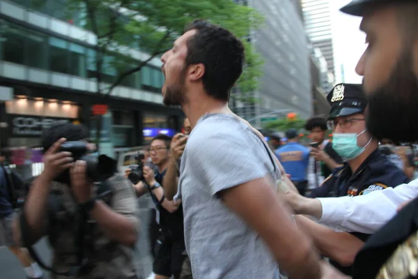 New York Özgür Filistin Barışçıl Protestosu Mayıs 2021 New York — Stok fotoğraf