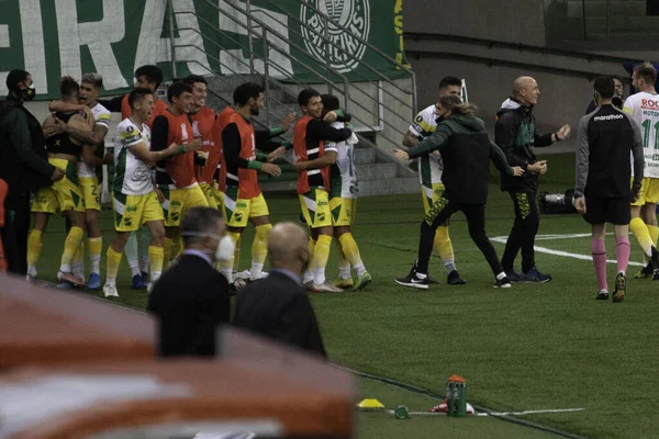 Jogo Entre Palmeiras Defensa Justicia Libertadores Maio 2021 São Paulo — Fotografia de Stock