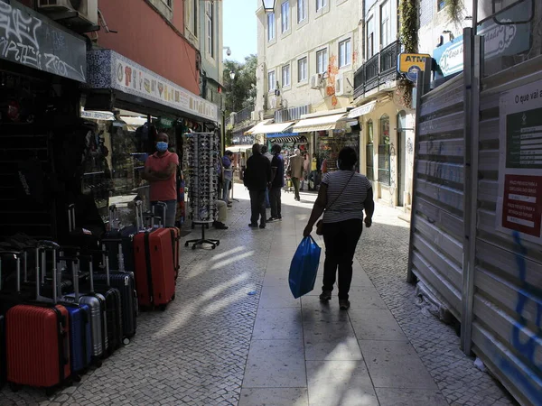 Opening Van Het Toerisme Portugal Mei 2021 Lissabon Portugal Mensen — Stockfoto