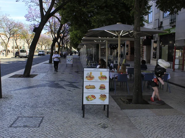 Mai 2021 Lissabon Portugal Lissabons Straßen Nach Der Wiedereröffnung Für — Stockfoto