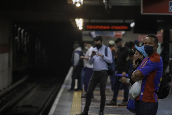 Sao Paulo Strike Subway Mei 2021 Sao Paulo Brazilië Subway — Stockfoto