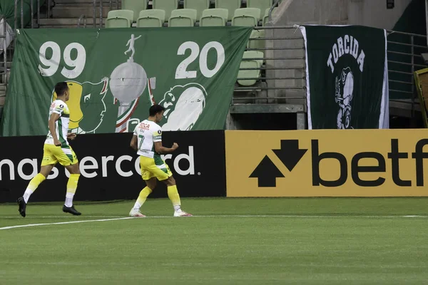 Jogo Entre Palmeiras Defensa Justicia Libertadores Maio 2021 São Paulo — Fotografia de Stock