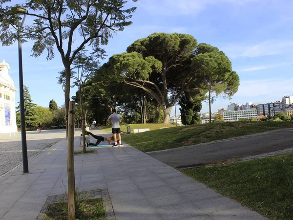 Mei 2021 Lissabon Portugal Beweging Eduardo Vii Park Lissabon Met — Stockfoto