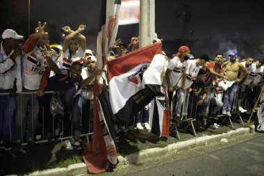 Paulista Şampiyonası: Sao Paulo Palmeiras 'a karşı: 23 Mayıs 2021, Sao Paulo, Brezilya: Morumbi Stadyumu' nda yapılan 2021 Paulista Şampiyonası finali için geçerli olan Sao Paulo ve Palmeiras arasındaki maç kutlanıyor