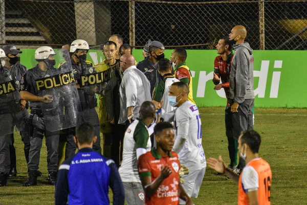 Agua Santa Portuguesa Viertelfinale Der Liga Der Paulista Meisterschaft Spiel — Stockfoto