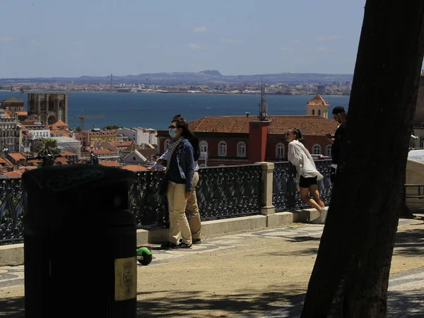 Ponowne Otwarcie Turystyki Portugalii Maja 2021 Lizbona Portugalia Ruch Turystyczny — Zdjęcie stockowe