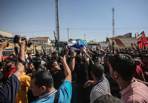 Funeral Dos Mártires Dos Túneis Gaza Maio 2021 — Fotografia de Stock