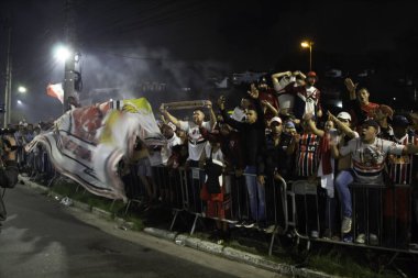 Paulista Şampiyonası: Sao Paulo Palmeiras 'a karşı: 23 Mayıs 2021, Sao Paulo, Brezilya: Morumbi Stadyumu' nda yapılan 2021 Paulista Şampiyonası finali için geçerli olan Sao Paulo ve Palmeiras arasındaki maç kutlanıyor