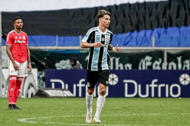 Gaucho Şampiyonası: Gremio - Internacional, 23 Mayıs 2021, Porto Alegre, Brezilya: Bu Pazar Porto Alegre 'deki Arena do Gremio, Porto Alegre' de oynanan 2021 Gaucho Şampiyonası finali için geçerli olan Gremio ve Internacional arasındaki maç).