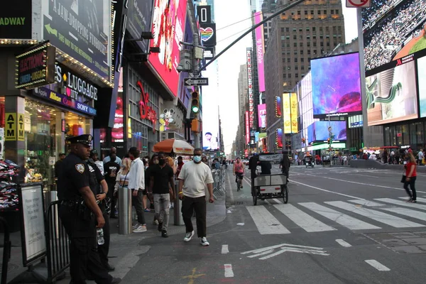 Maggio 2021 New York Usa Movimento Times Square New York — Foto Stock