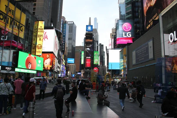 Května 2021 New York Usa Hnutí Times Square New Yorku — Stock fotografie