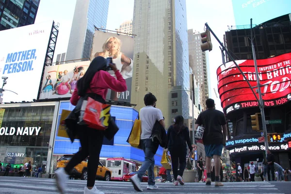 Mei 2021 New York Usa Beweging Times Square New York — Stockfoto