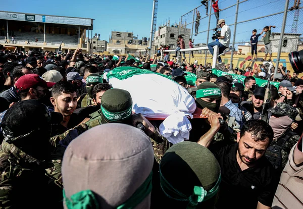 Funeral Dos Mártires Dos Túneis Gaza Maio 2021 — Fotografia de Stock