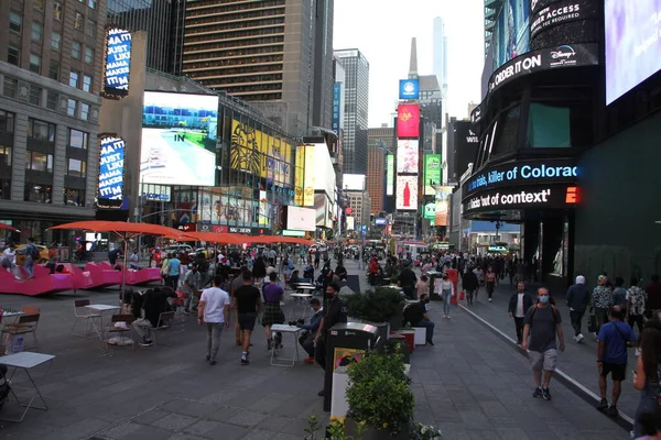 Maggio 2021 New York Usa Movimento Times Square New York — Foto Stock