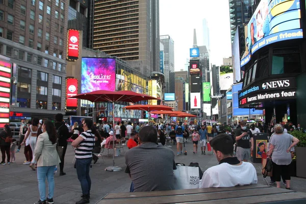 Mei 2021 New York Usa Beweging Times Square New York — Stockfoto