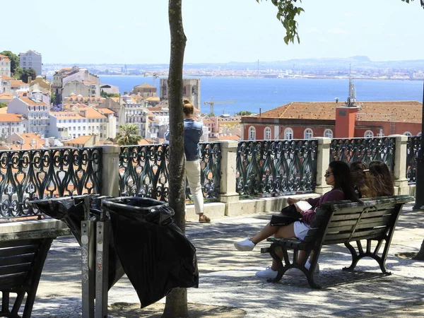 Obnovení Cestovního Ruchu Portugalsku Května 2021 Lisabon Portugalsko Hnutí Turistů — Stock fotografie