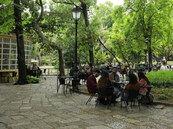 Рух Громадському Парку Jardim Estrela Лісабон Травня 2021 Року Лісабоні — стокове фото