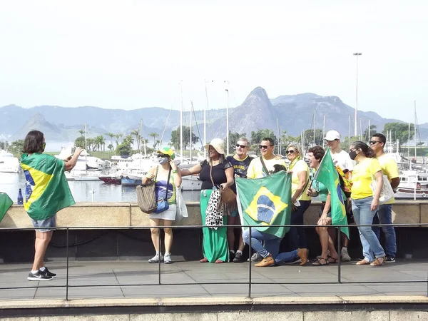 Protest Support President Bolsonaro Rio Janeiro May 2021 Rio Janeiro — Stock Photo, Image