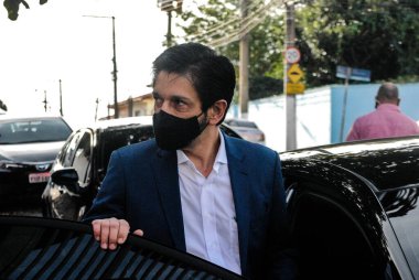 Sao Paulo Belediye Başkanı Gençlik Cumhuriyeti 'nin' Gelecek Yaratma 'açılışını yaptı. 24 Mayıs 2021, Sao Paulo, Brezilya: Sao Paulo Belediye Başkanı Ricardo Nunes, Vila California 'da Gençlik Cumhuriyeti' nin 'Geleceği Yaratmak' adlı açılış törenine katıldı.  