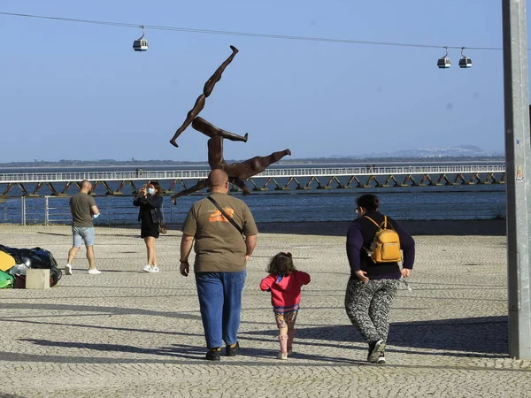 Mai 2021 Lisbonne Portugal Mouvement Autour Parc Des Nations Avec — Photo