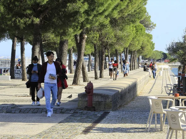 Maio 2021 Lisboa Portugal Movimento Torno Parque Das Nações Com — Fotografia de Stock
