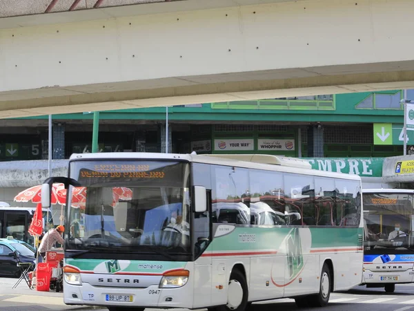 Grande Fluxo Passageiros Estação Rodoviária Campo Grande Maio 2021 Lisboa — Fotografia de Stock