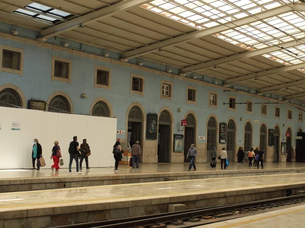 Passengers Movement Apolonia Railway Station Lisbon May 2021 Lisbon Portugal — Stock Photo, Image