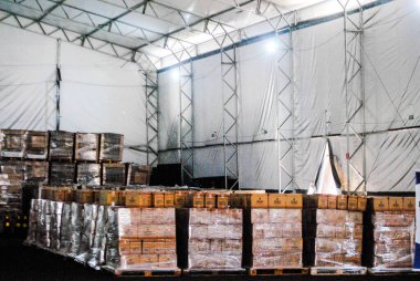 26 Mayıs 2021, Sao Paulo, Brezilya: Indianopolis civarında aşılı depo