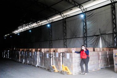 26 Mayıs 2021, Sao Paulo, Brezilya: Indianopolis civarında aşılı depo