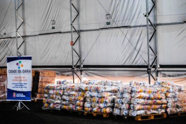 26 Mayıs 2021, Sao Paulo, Brezilya: Indianopolis civarında aşılı depo