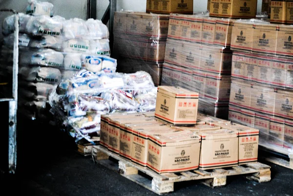 26 Mayıs 2021, Sao Paulo, Brezilya: Indianopolis civarında aşılı depo