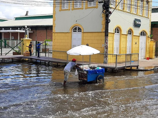 Int Flood Negro River Causes Flooding Manaus May 2021 Manaus — Stock Photo, Image
