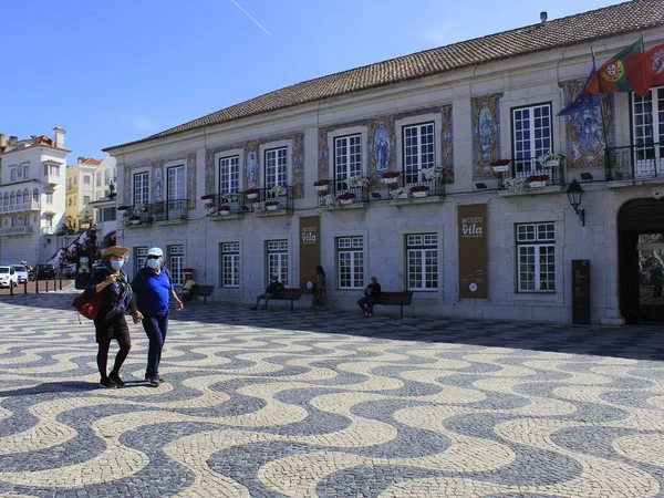 Mayo 2021 Cascais Portugal Flujo Personas Ciudad Cascais Distrito Lisboa —  Fotos de Stock