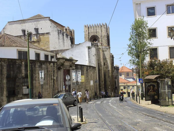 Catedral Lisboa Igreja Santa Maria Maior Maio 2021 Lisboa Portugal — Fotografia de Stock