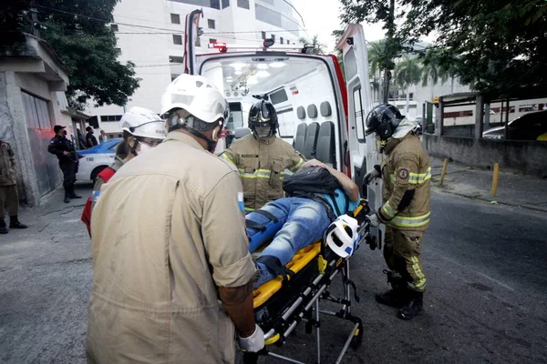 Yangın Supervia Trenini Vurdu Rio Janeiro Yaralandı Mayıs 2021 Rio — Stok fotoğraf