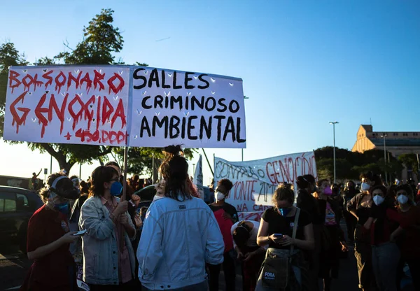 Protesta Contra Gobierno Bolsonaro Porto Alegre Mayo 2021 Porto Alegre —  Fotos de Stock