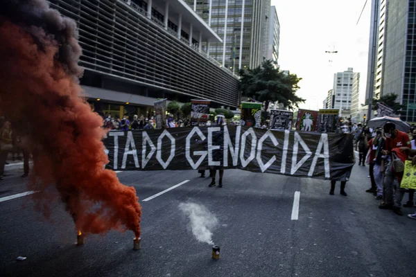 Protest Proti Bolsonarově Vládě Porto Alegre Května 2021 Porto Alegre — Stock fotografie