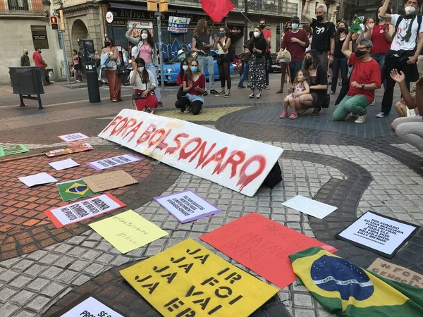 Protestera Mot Bolsonaros Regering Porto Alegre Maj 2021 Porto Alegre — Stockfoto