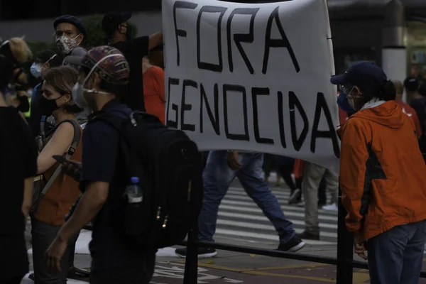 Protesto Contra Governo Bolsonaro Porto Alegre Maio 2021 Porto Alegre — Fotografia de Stock