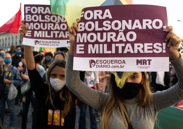 Manifestation Contre Gouvernement Bolsonaro Porto Alegre Mai 2021 Porto Alegre — Photo